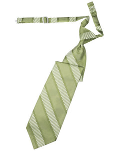 Mint Venetian Stripe Long Tie