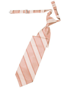Peach Venetian Stripe Long Tie