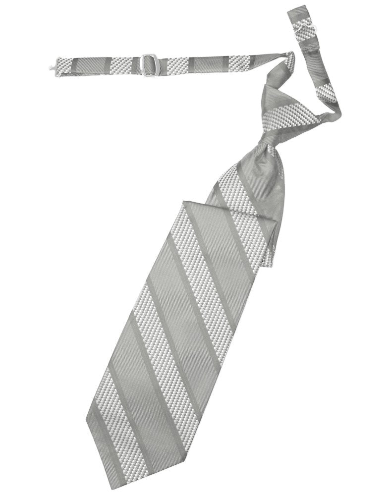 Platinum Venetian Stripe Long Tie