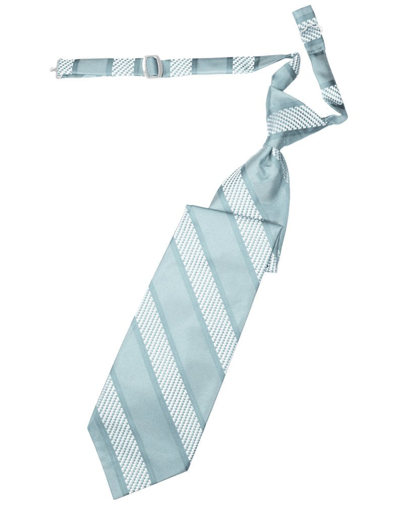 Powder Blue Venetian Stripe Long Tie