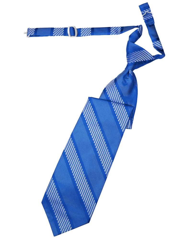 Sapphire Venetian Stripe Long Tie