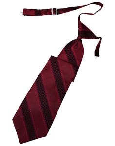 Wine Venetian Stripe Long Tie