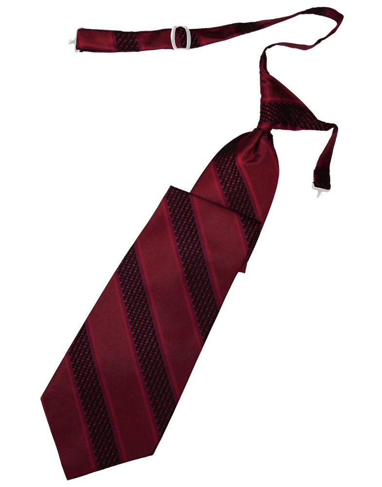 Wine Venetian Stripe Long Tie