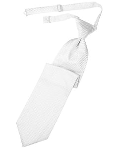 White Venetian Long Tie