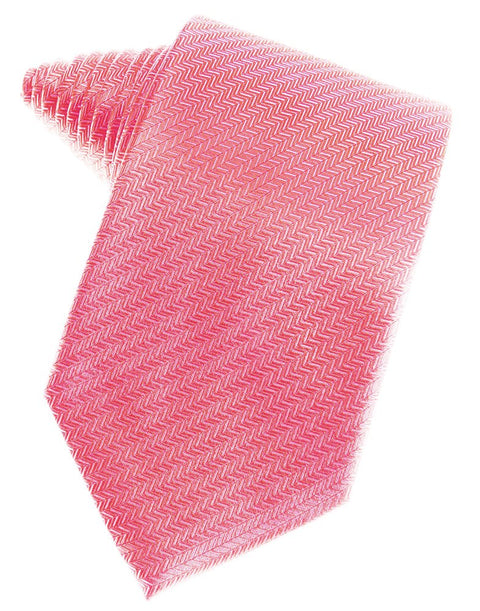 Bubblegum Herringbone Suit Tie