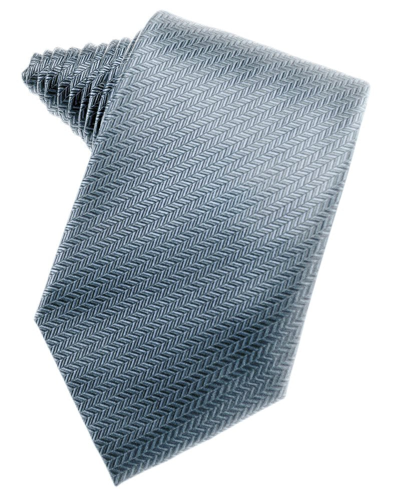 Desert Blue Herringbone Suit Tie