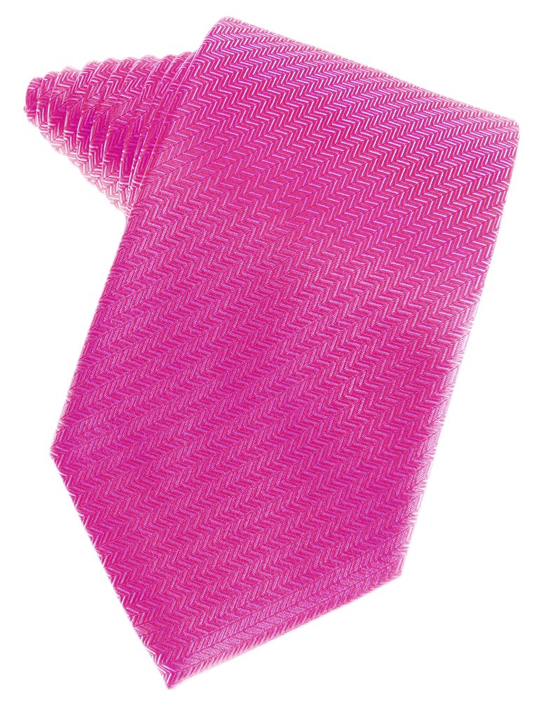 Fuchsia Herringbone Suit Tie