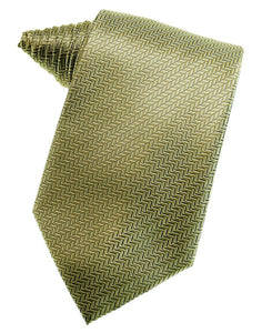 Gold Herringbone Suit Tie