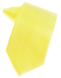 Lemon Herringbone Suit Tie