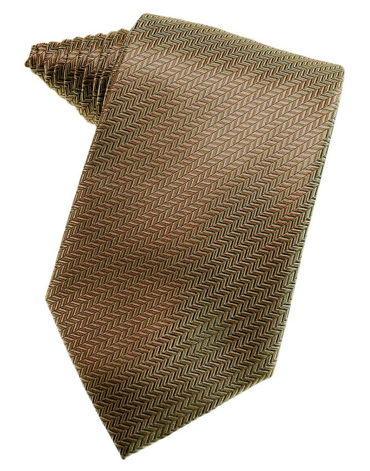 Mocha Herringbone Suit Tie