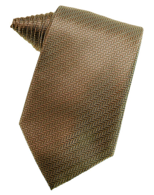Mocha Herringbone Suit Tie