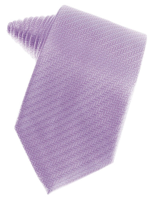 Pastel Lavender Herringbone Suit Tie