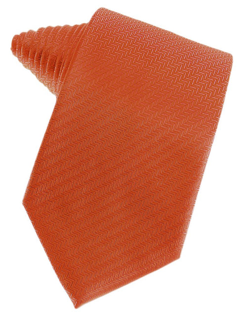 Persimmon Herringbone Suit Tie