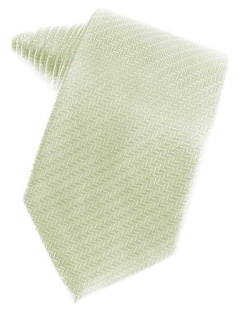 Pistachio Herringbone Suit Tie