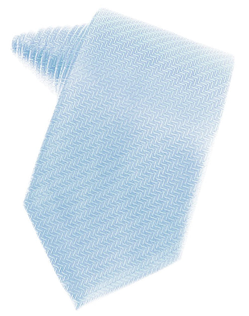 Powder Blue Herringbone Suit Tie
