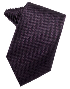 Raisin Herringbone Suit Tie