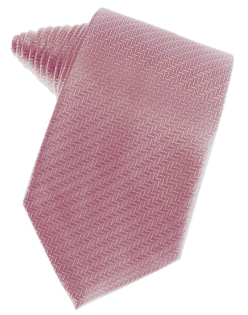 Rose Herringbone Suit Tie