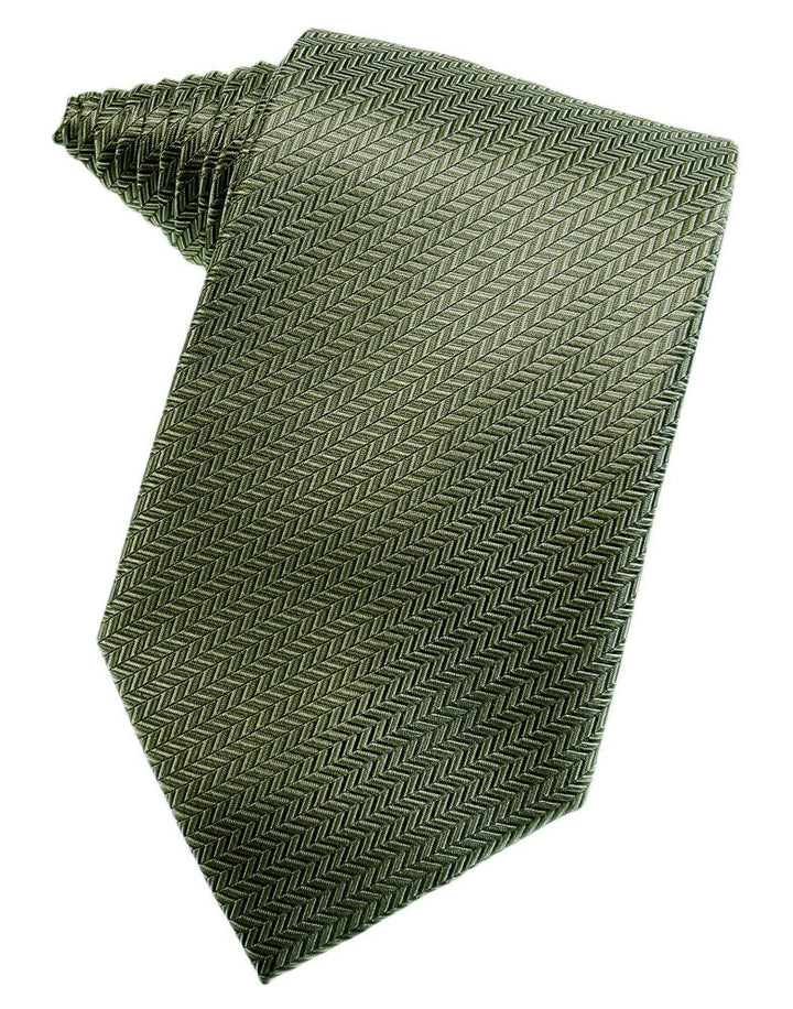 Sage Herringbone Suit Tie