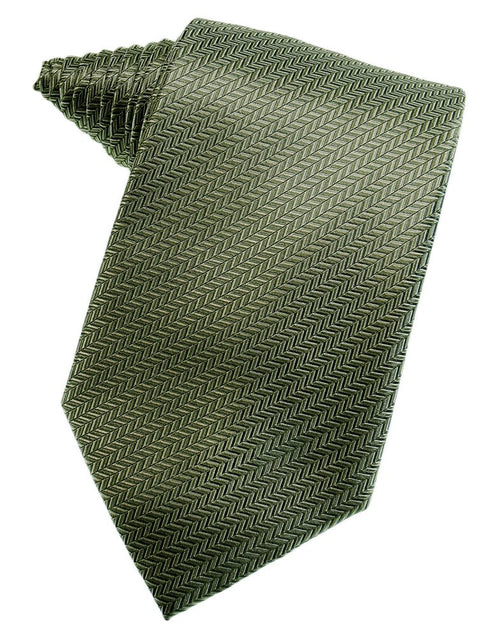 Sage Herringbone Suit Tie