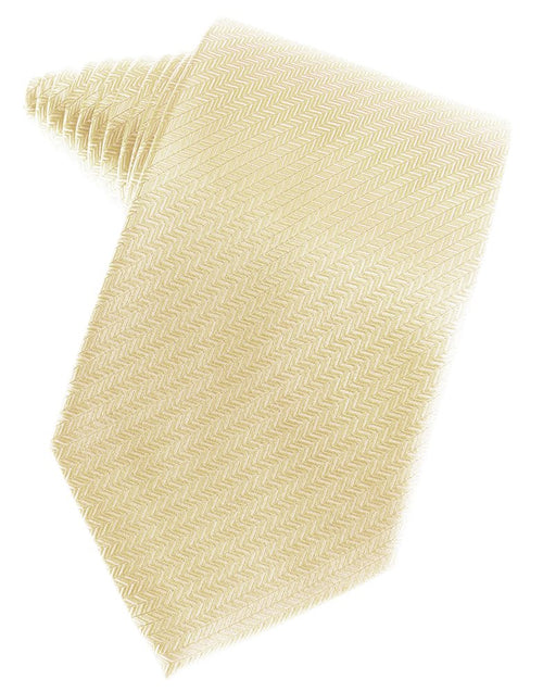 Sand Herringbone Suit Tie
