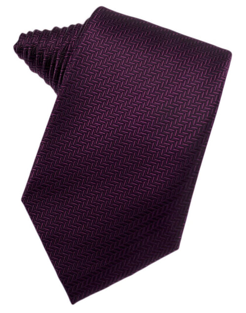Sangria Herringbone Suit Tie