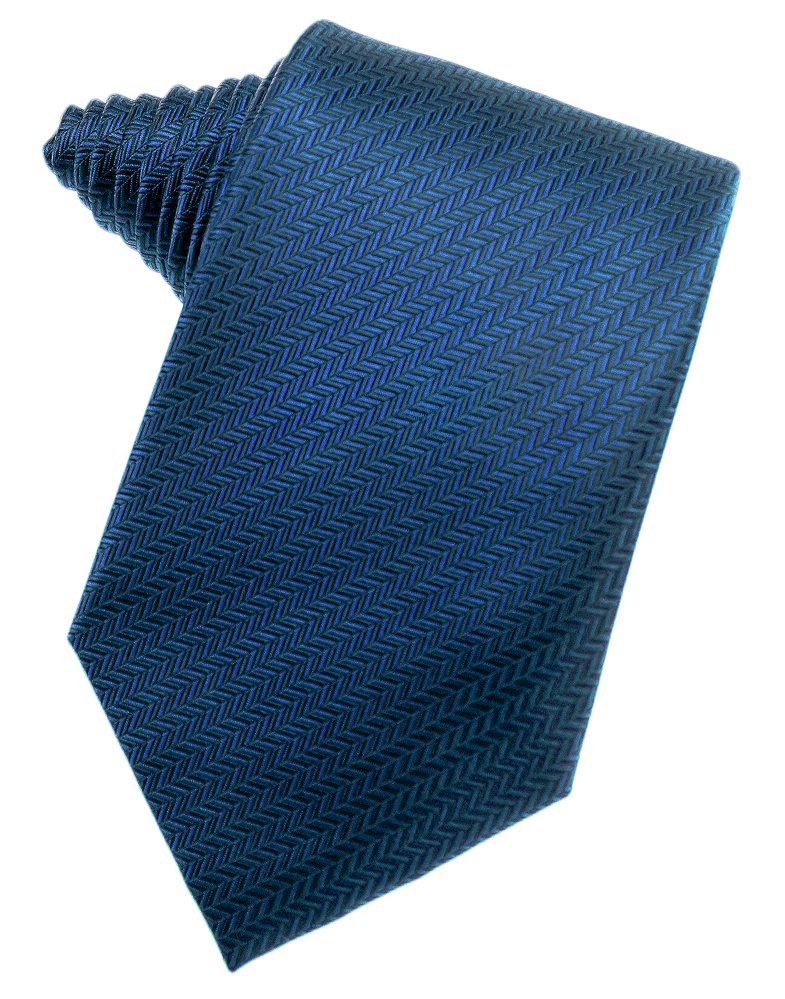 Sapphire Herringbone Suit Tie
