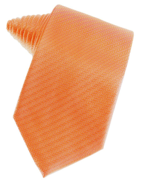Tangerine Herringbone Suit Tie