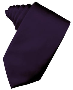 Amethyst Solid Satin Suit Tie
