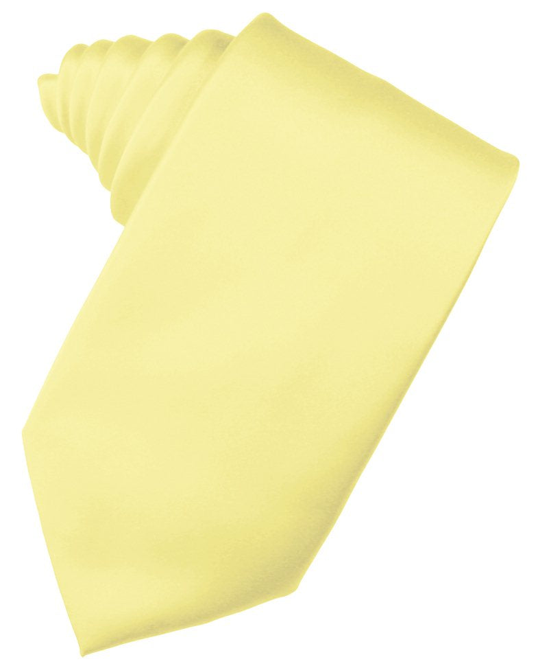 Canary Solid Satin Suit Tie