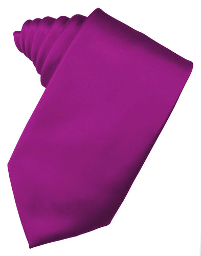 Cassis Solid Satin Suit Tie