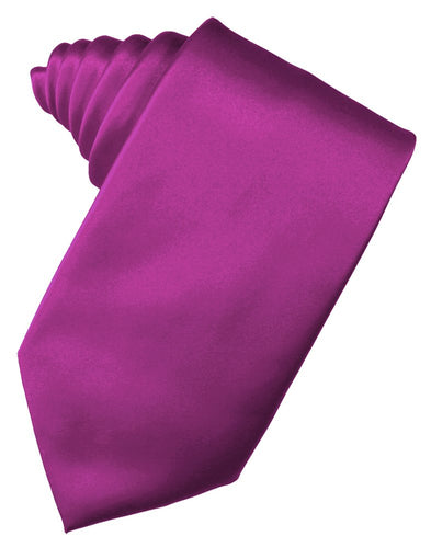 Fuchsia Solid Satin Suit Tie