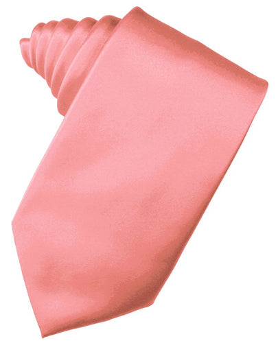 Guava Solid Satin Suit Tie