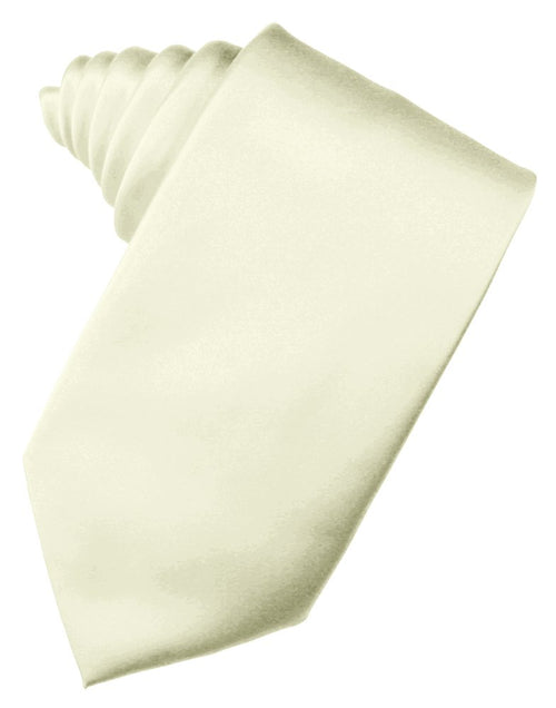 Ivory Solid Satin Suit Tie
