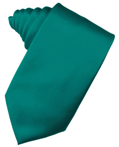 Jade Solid Satin Suit Tie