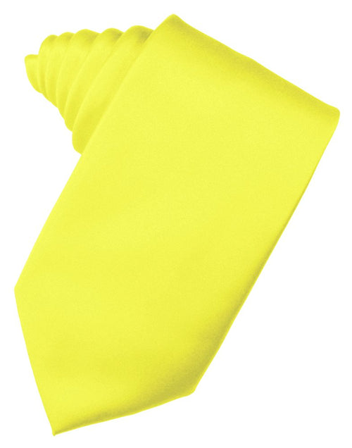 Lemon Solid Satin Suit Tie