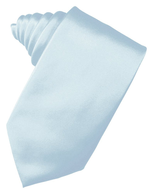 Light Blue Solid Satin Suit Tie