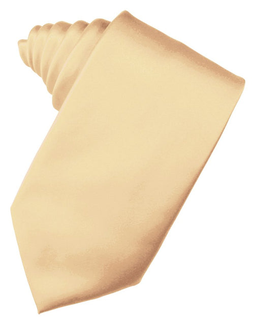 Peach Solid Satin Suit Tie