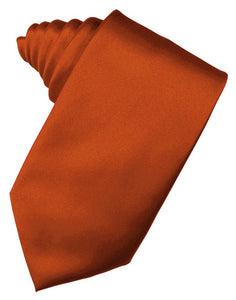 Persimmon Solid Satin Suit Tie