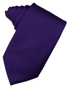 Purple Solid Satin Suit Tie