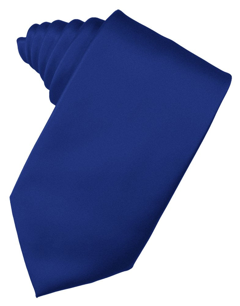 Royal Blue Solid Satin Suit Tie