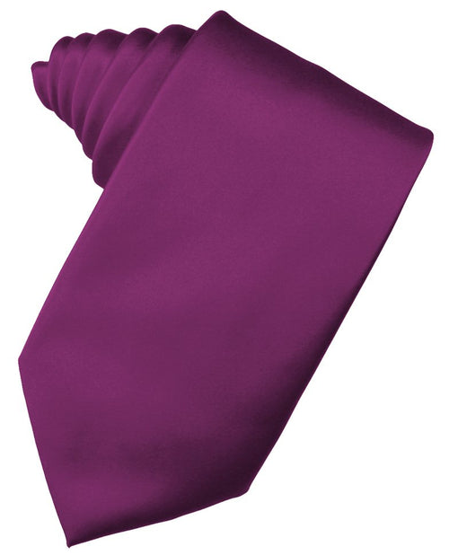 Sangria Solid Satin Suit Tie