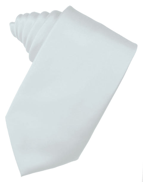 Seaglass Blue Solid Satin Suit Tie