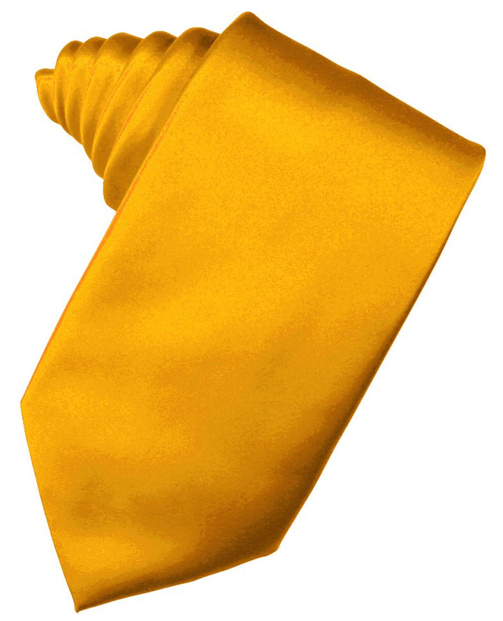 Tangerine Solid Satin Suit Tie