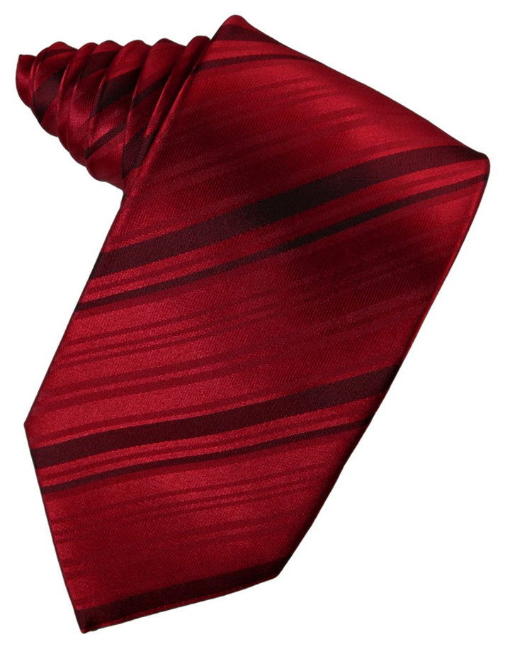 Apple Striped Satin Suit Tie