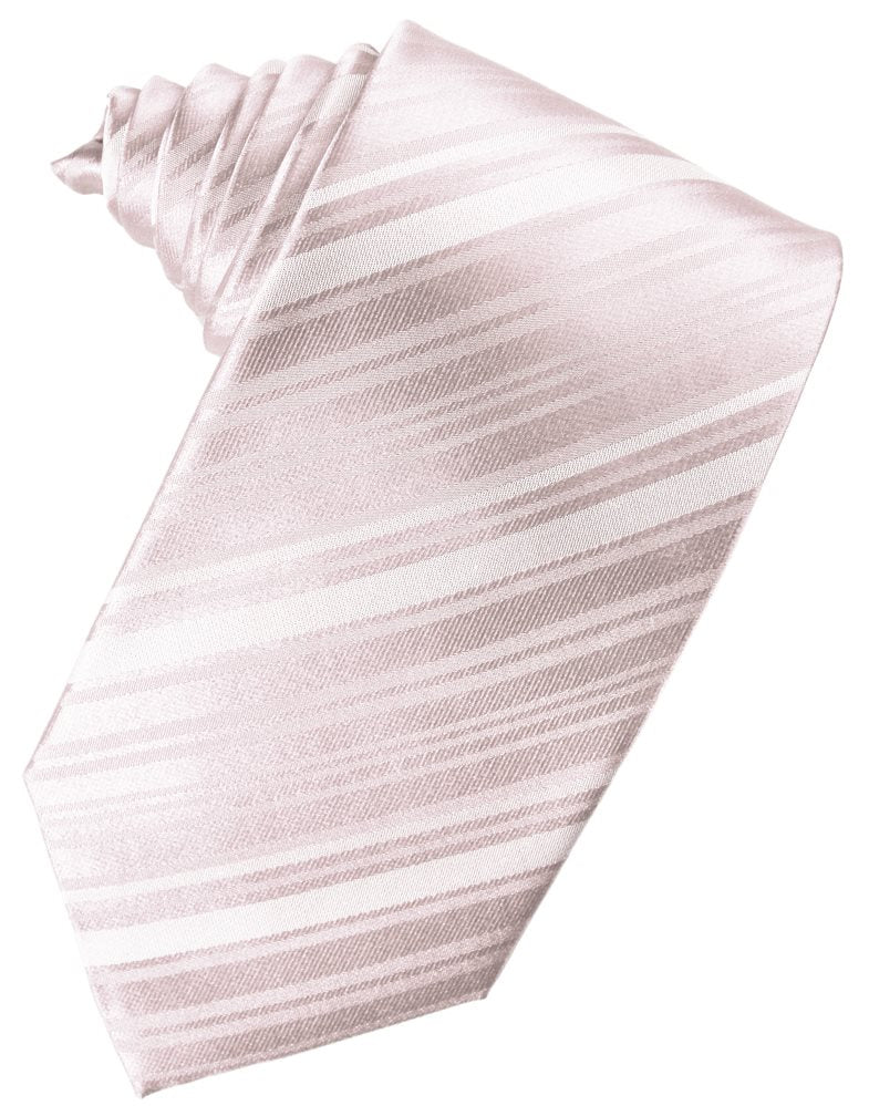 Blush Striped Satin Suit Tie