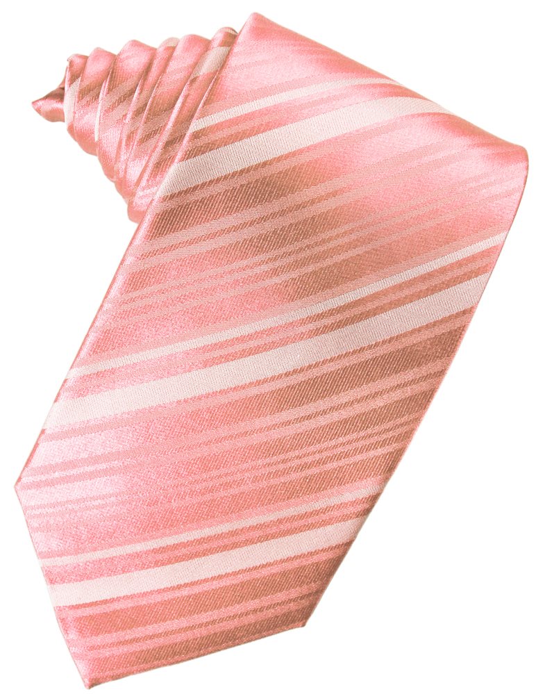 Coral Reef Striped Satin Suit Tie
