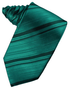 Jade Striped Satin Suit Tie