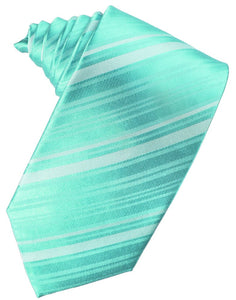 Mermaid Striped Satin Suit Tie