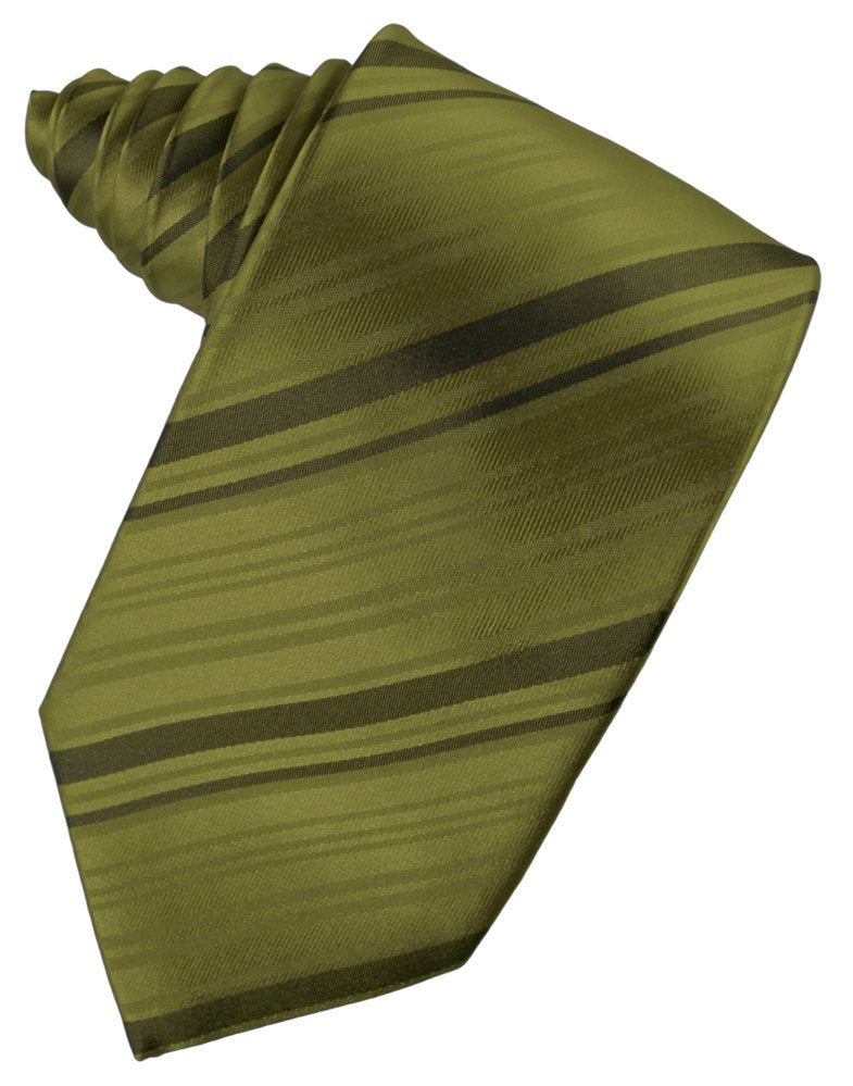 Moss Striped Satin Suit Tie