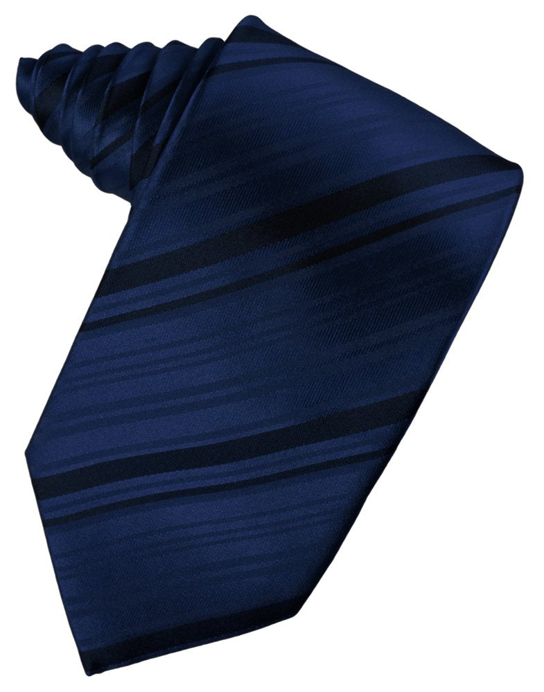 Peacock Striped Satin Suit Tie